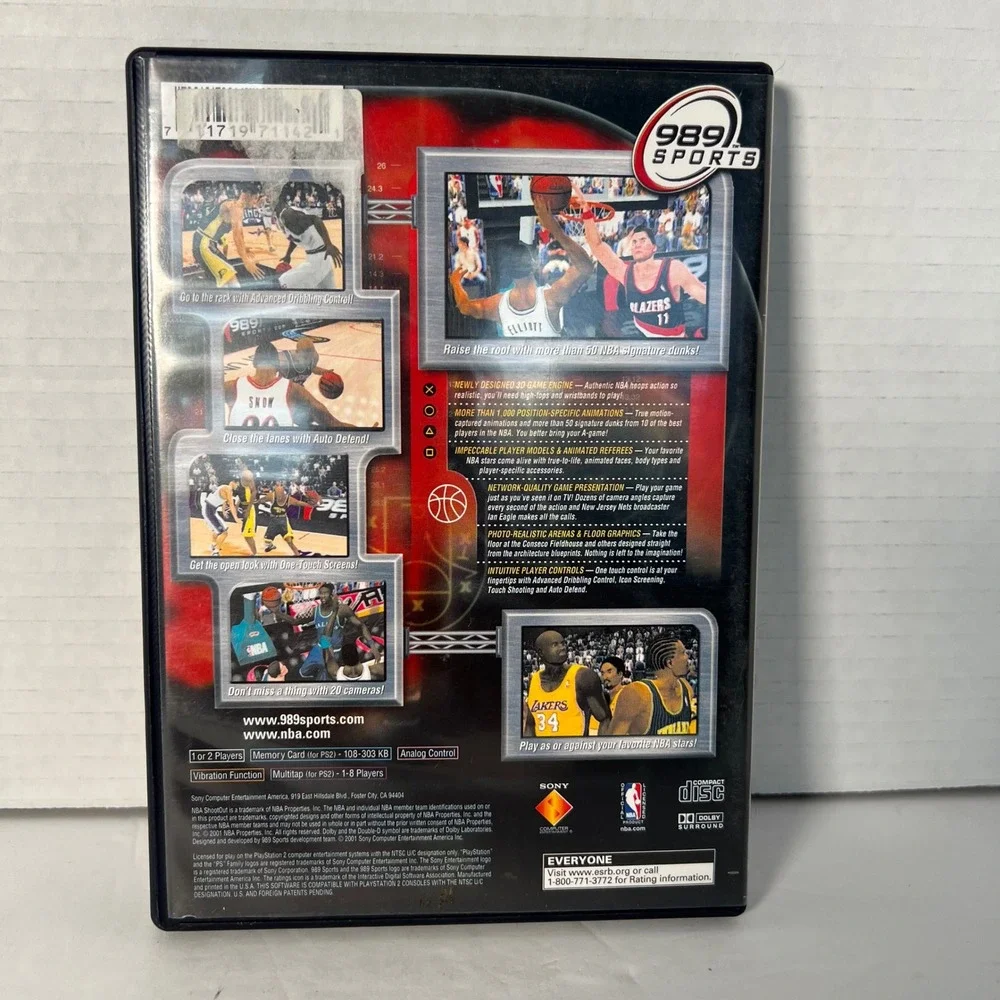NBA ShootOut 2001‎ Sony PlayStation 2 PS2 989 Sports Basketball Game SCUS-97114
